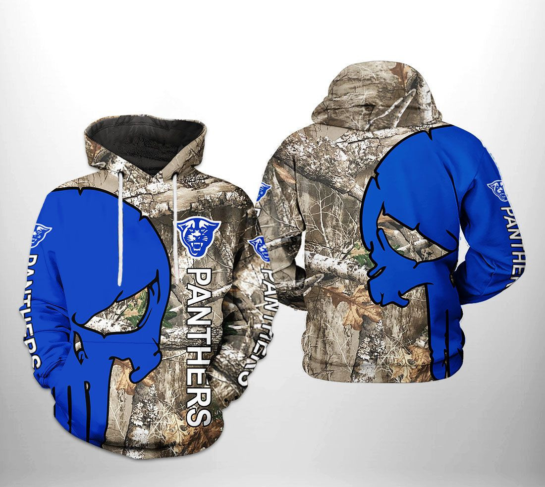 Georgia State Panthers NCAA Camo Veteran Hunting 3D All Over Print Hoodie & Zip Hoodie