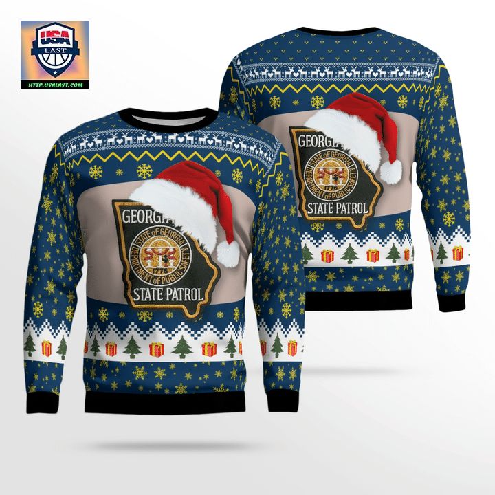 Georgia State Patrol Christmas AOP Sweater