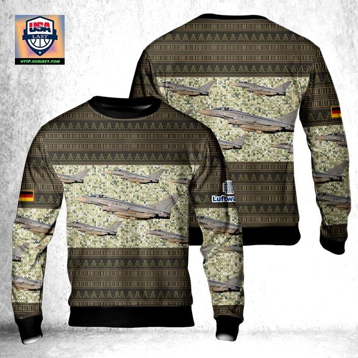 German Air Force Luftwaffe Eurofighter EF-2000 Typhoon S Sweater 3D
