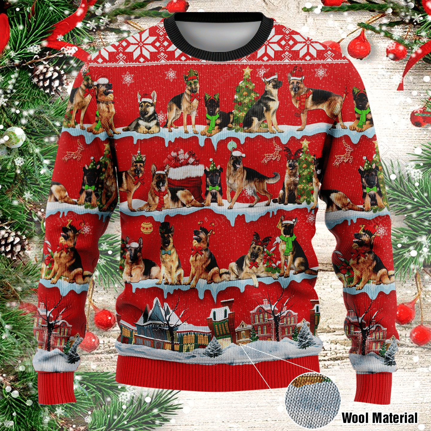 German Shepherd Christmas Ugly Christmas Sweater