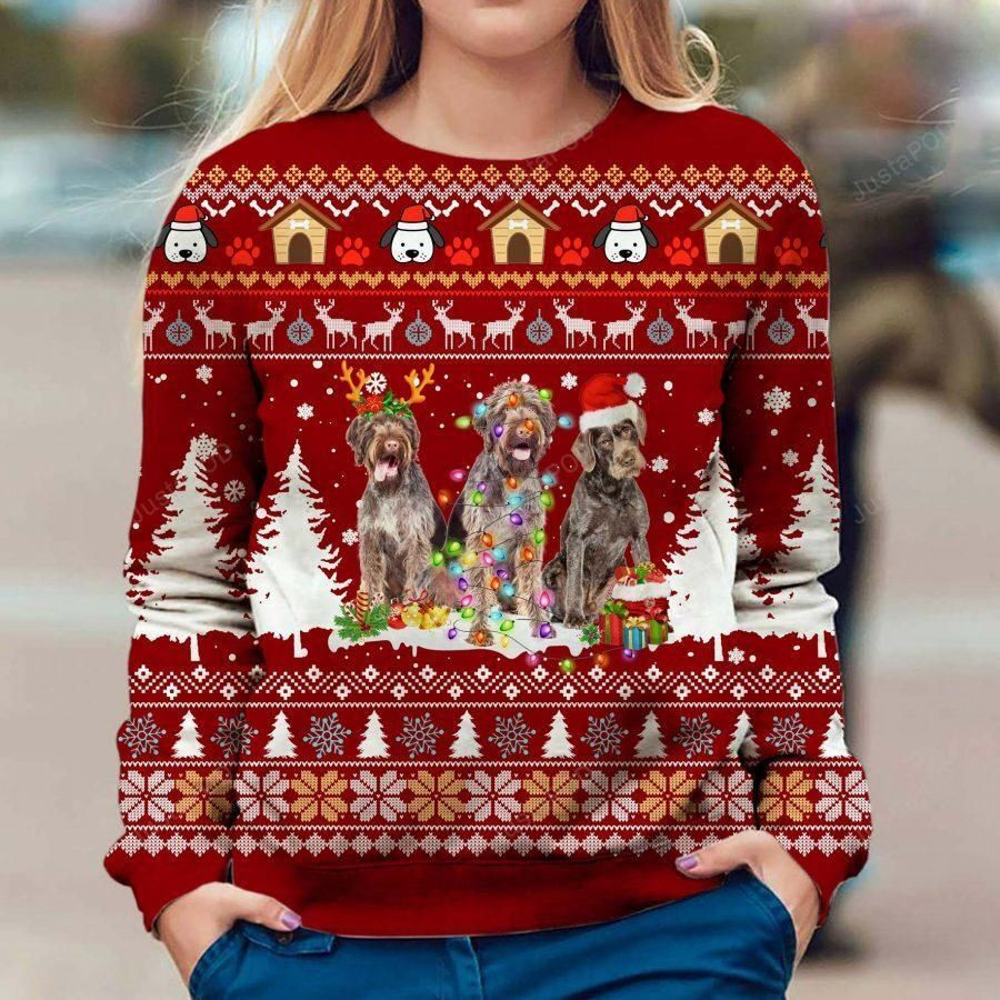German Wirehaired Pointer Ugly Christmas Sweater, Perfect Holiday Gift