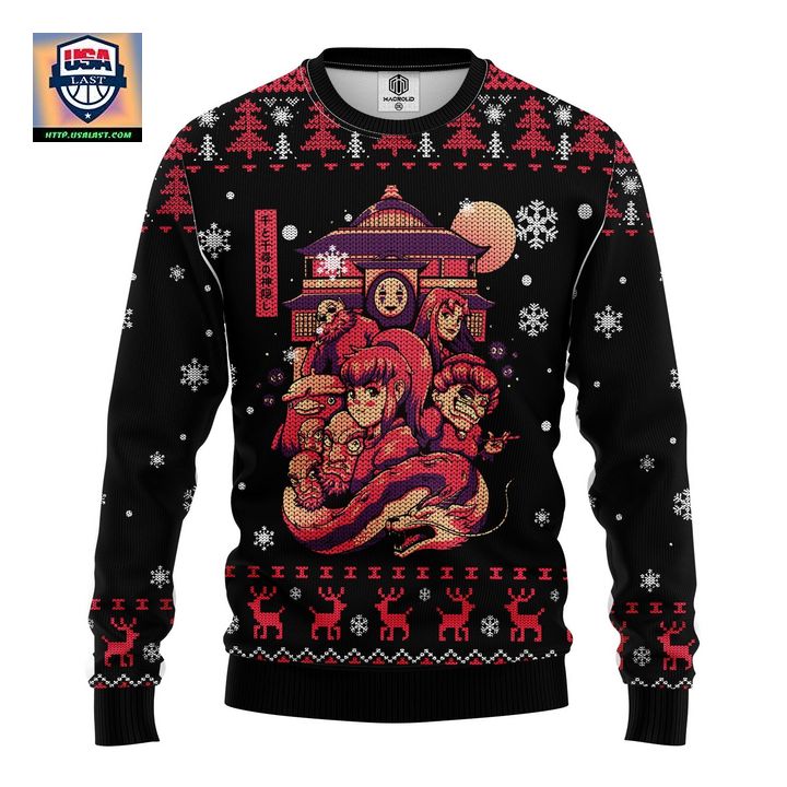 Ghibli Spirited Away Anime Ugly Christmas Sweater