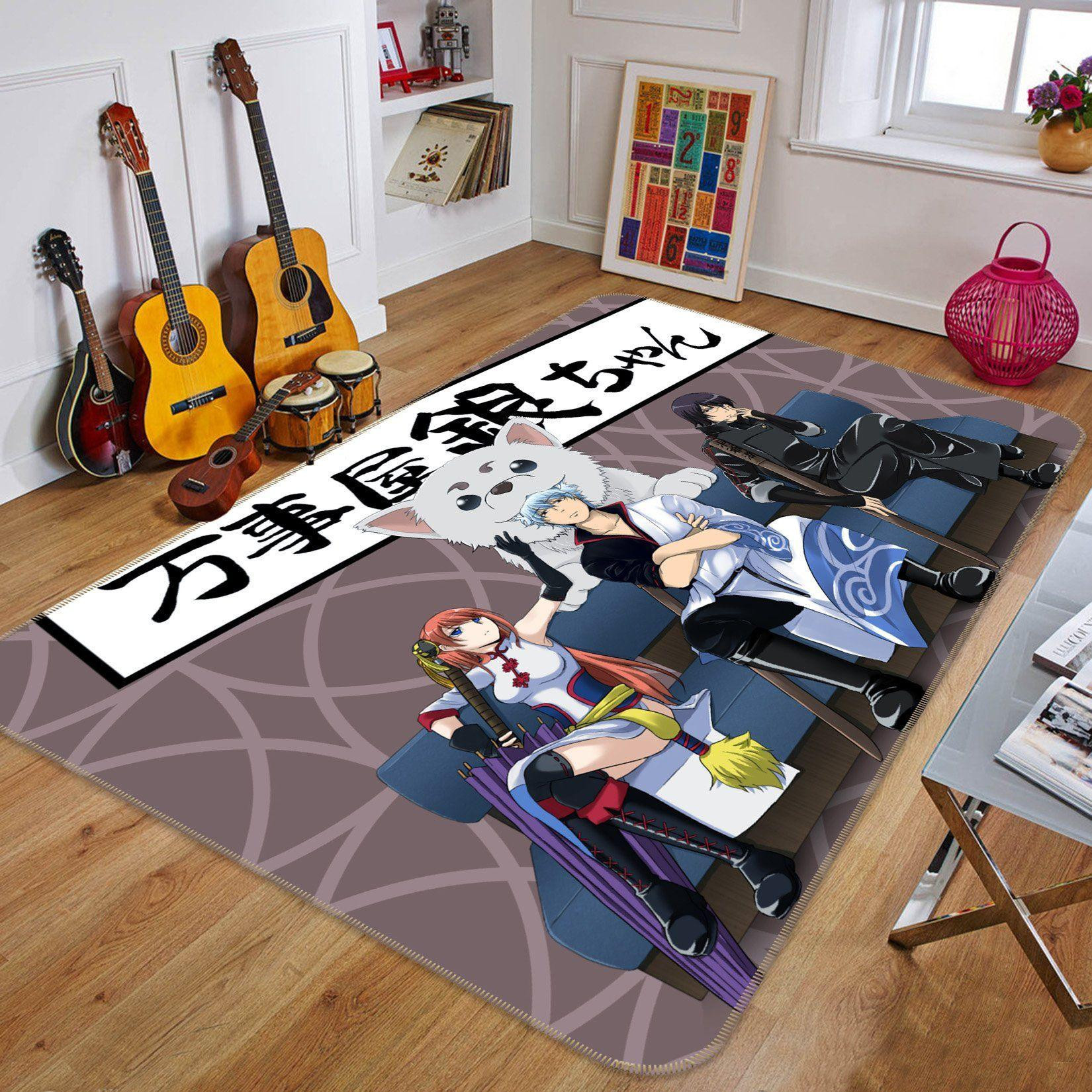 Gintama Anime 5 Rectangle Area Rug – Full Print Carpet For Living Room & Bedroom Home Decor