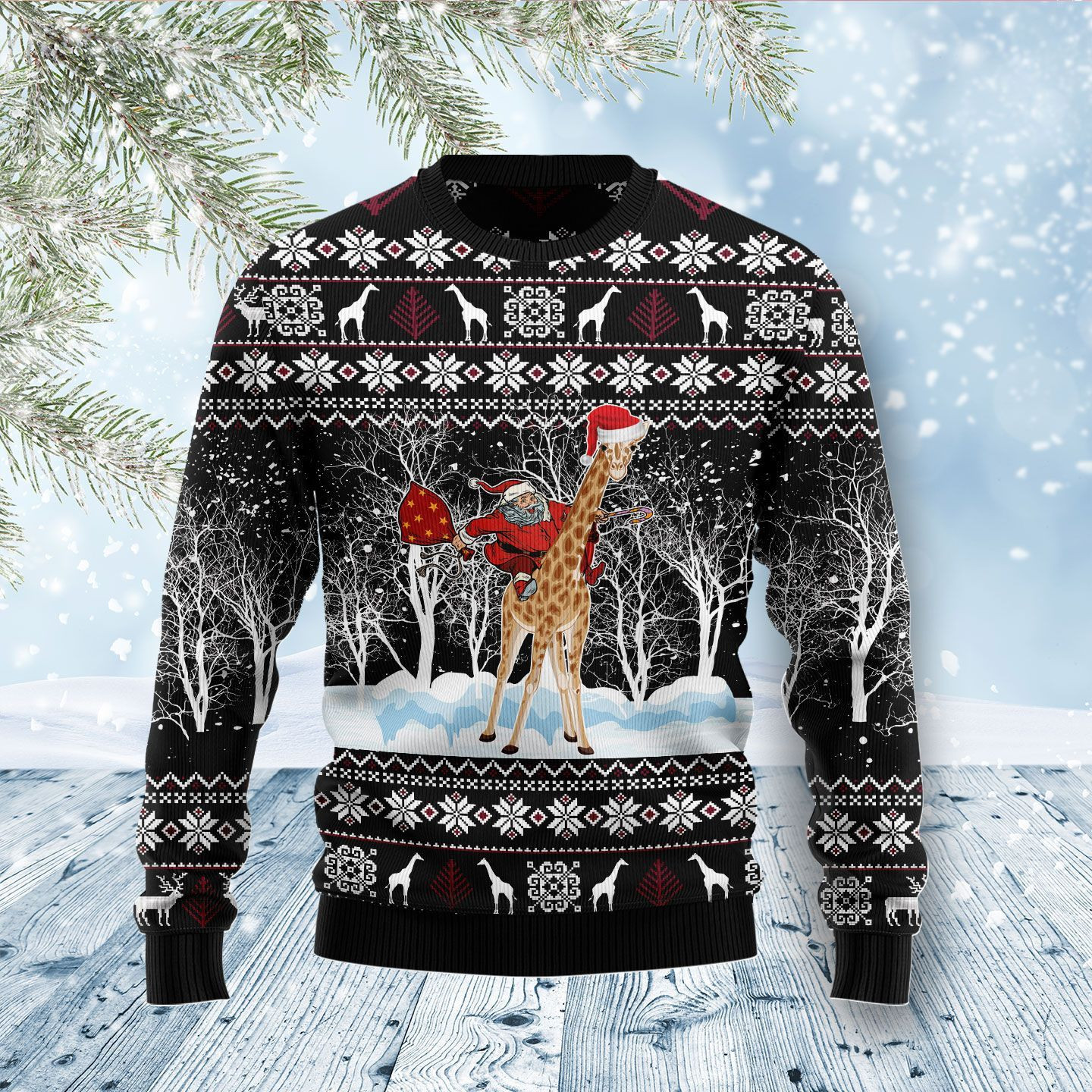 Giraffe Ugly Christmas Sweater