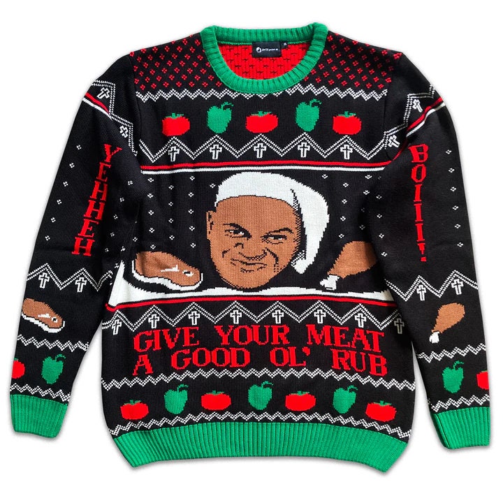 Give Your Meat A Good Ol Rub Ugly Christmas Sweater