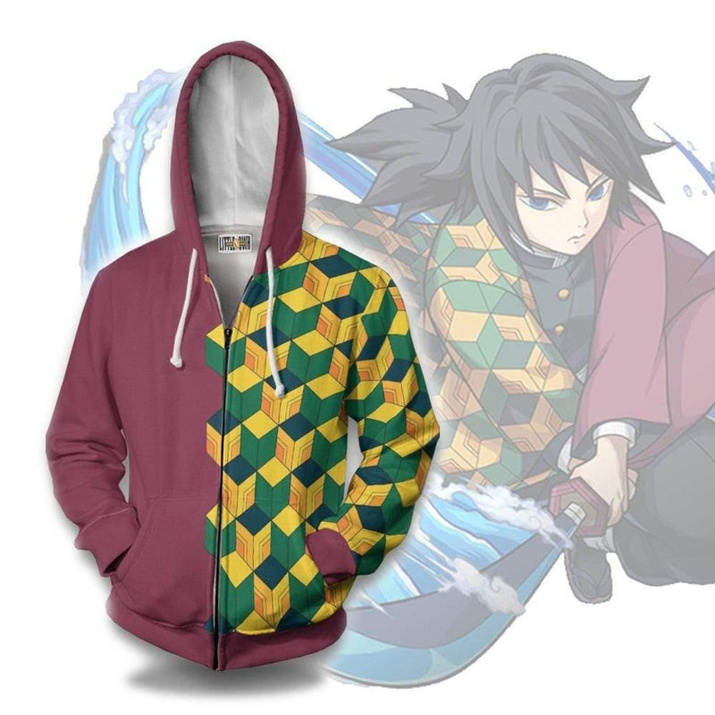 Giyu Tomioka KNY Clothes Anime 3D All Over Print Hoodie & Zip Hoodie