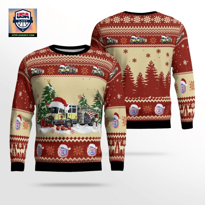 Glendale Hardin County Kentucky Glendale Volunteer Fire Department Christmas Sweater 3D
