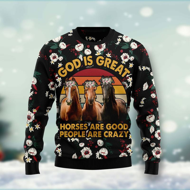 God Is Great Ugly Christmas Sweater, Perfect Holiday Gift