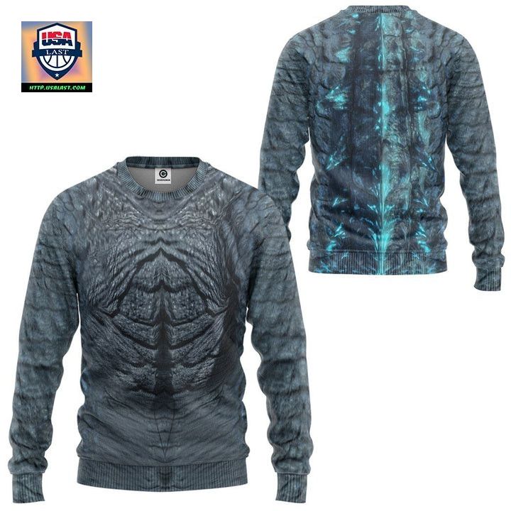 Godzilla King Of The Monster Costume Ugly Christmas Sweater