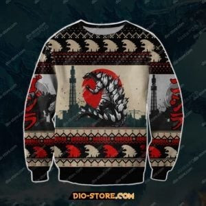 Godzilla Ugly Christmas Sweater, Perfect Holiday Gift