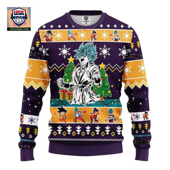 Goku Blue Dragon Ball Ugly Christmas Sweater Amazing Gift Idea Thanksgiving Gift