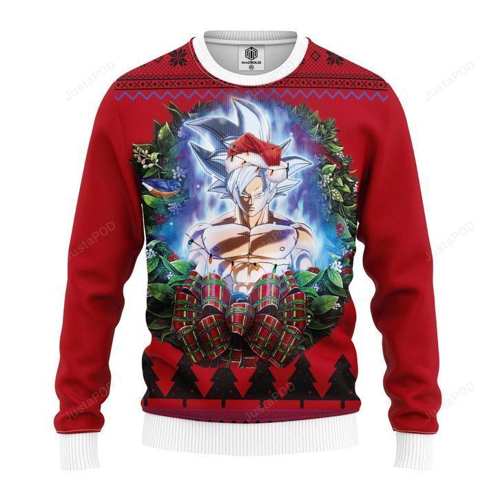 Goku Dragon Ball Vegeta Super Saiyan Noel Mc Ugly Christmas Sweater,