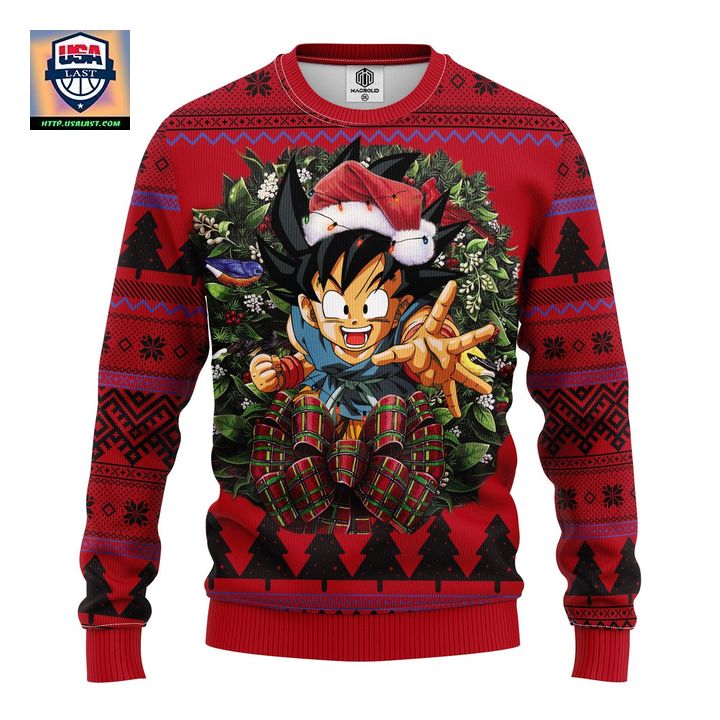 Goku Kid Dragon Ball Z Noel Mc Ugly Christmas Sweater Thanksgiving Gift