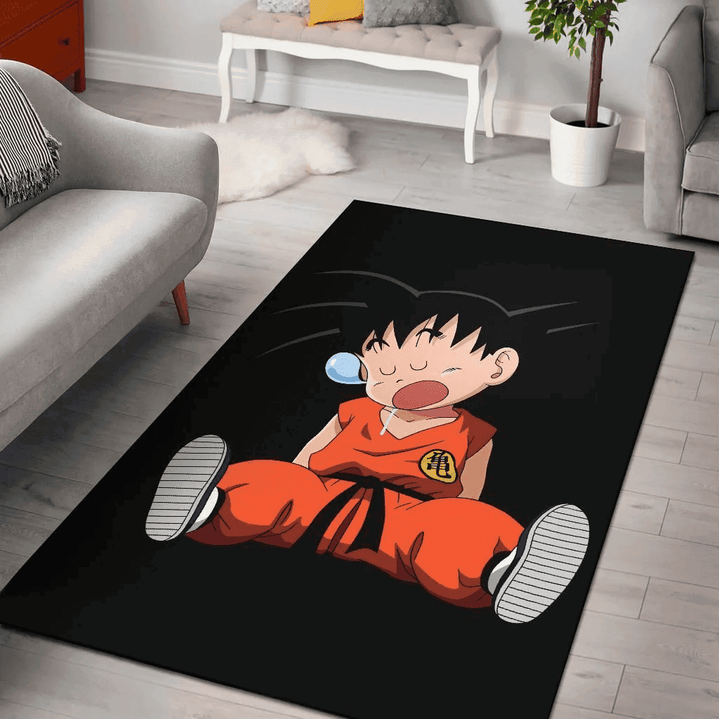 Goku Sleep 3D Rectangle Area Rug – Full Print Carpet For Living Room & Bedroom Home Decor
