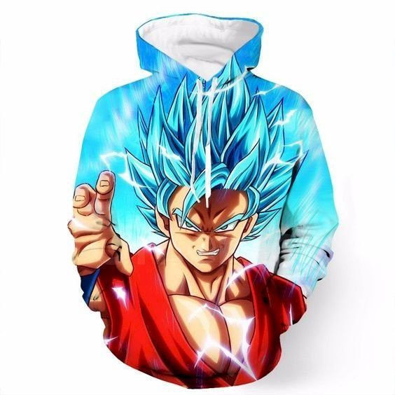 Goku Super Saiyan God Blue Power 3D All Over Print Hoodie & Zip Hoodie