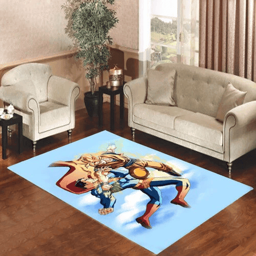 Goku Vs Superman 3D Rectangle Area Rug – Full Print Carpet For Living Room & Bedroom Home Decor