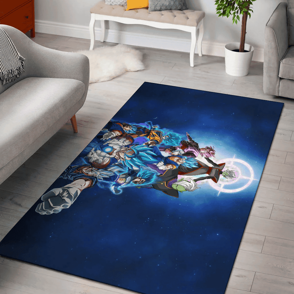 Goku Vs Villains Blue Sky 3D Rectangle Area Rug – Full Print Carpet For Living Room & Bedroom Home Decor
