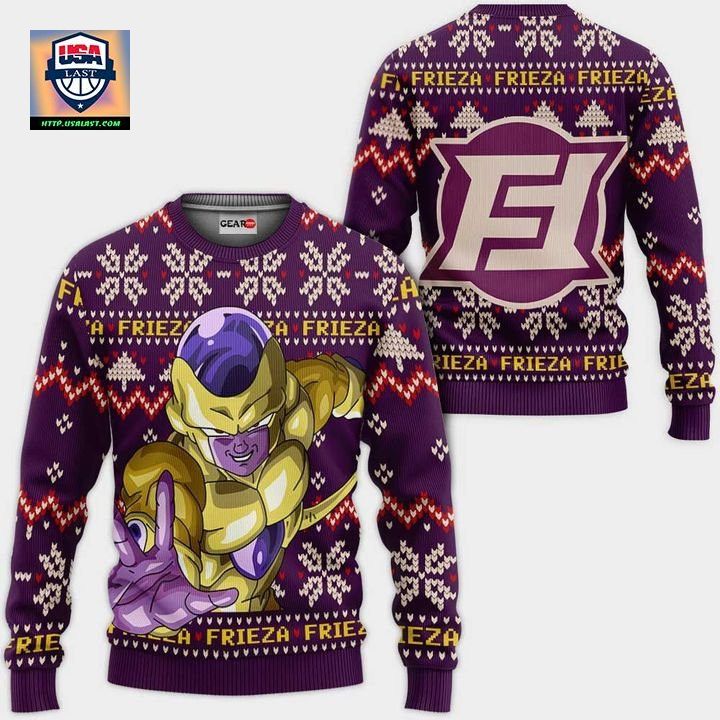 Golden Frieza Ugly Christmas Sweater And 3D Hoodie Custom Dragon Ball