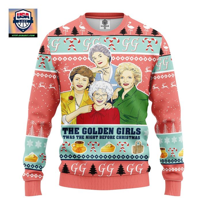 Golden Girl Pink Ugly Christmas Sweater Amazing Gift Idea Thanksgiving Gift