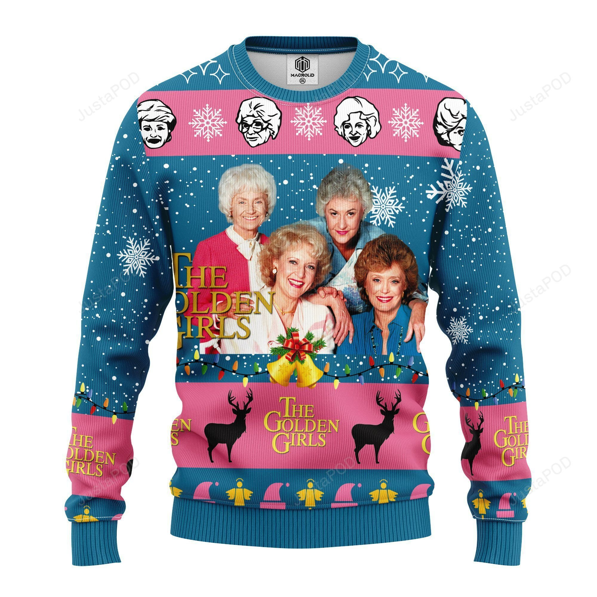 Golden Girls Blue Ugly Christmas Sweater, Perfect Holiday Gift