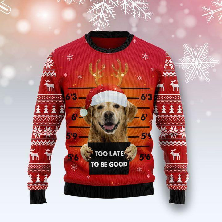 Golden Retriever Dog Ugly Christmas Sweater, Perfect Holiday Gift