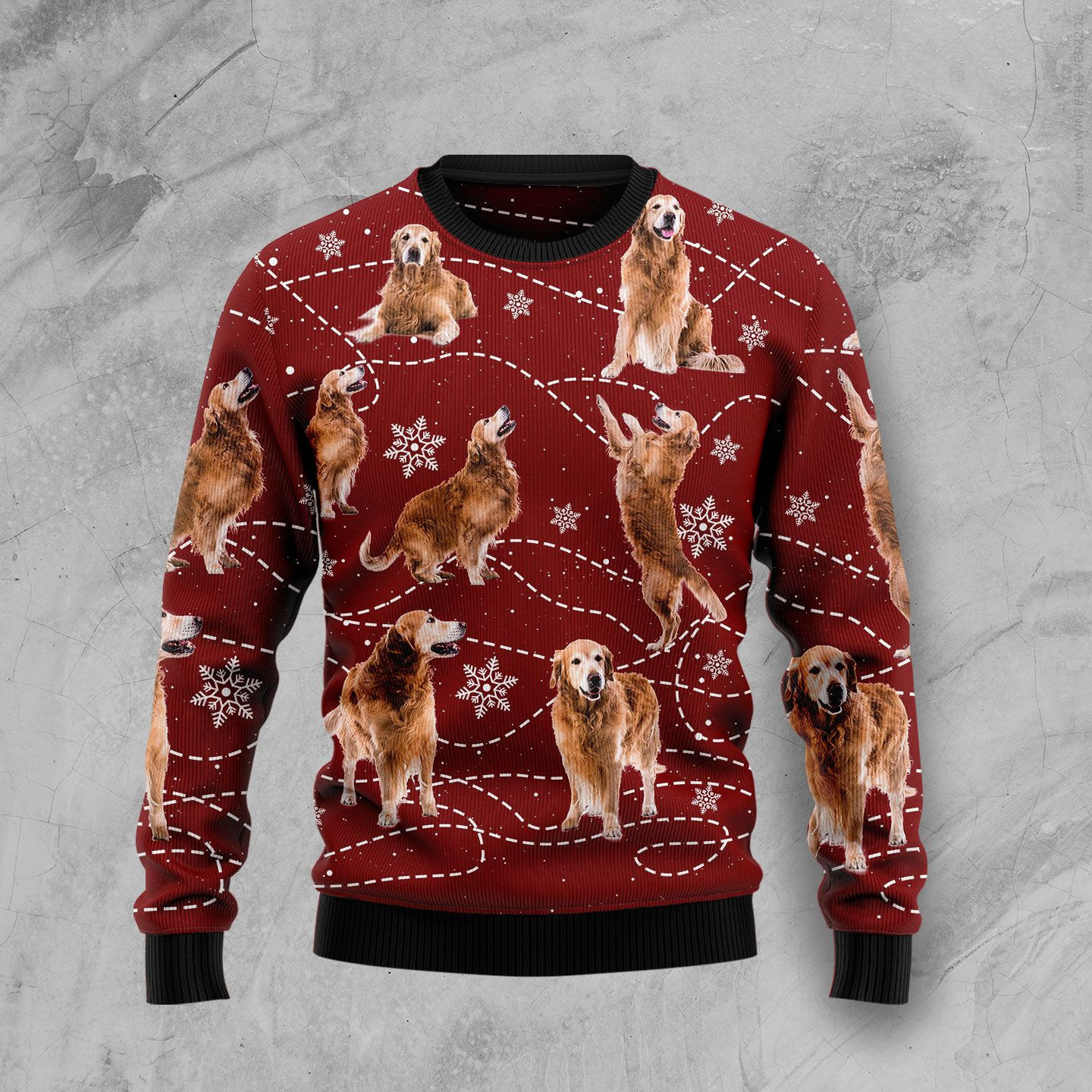 Golden Retriever Xmas Ugly Christmas Sweater, Perfect Holiday Gift