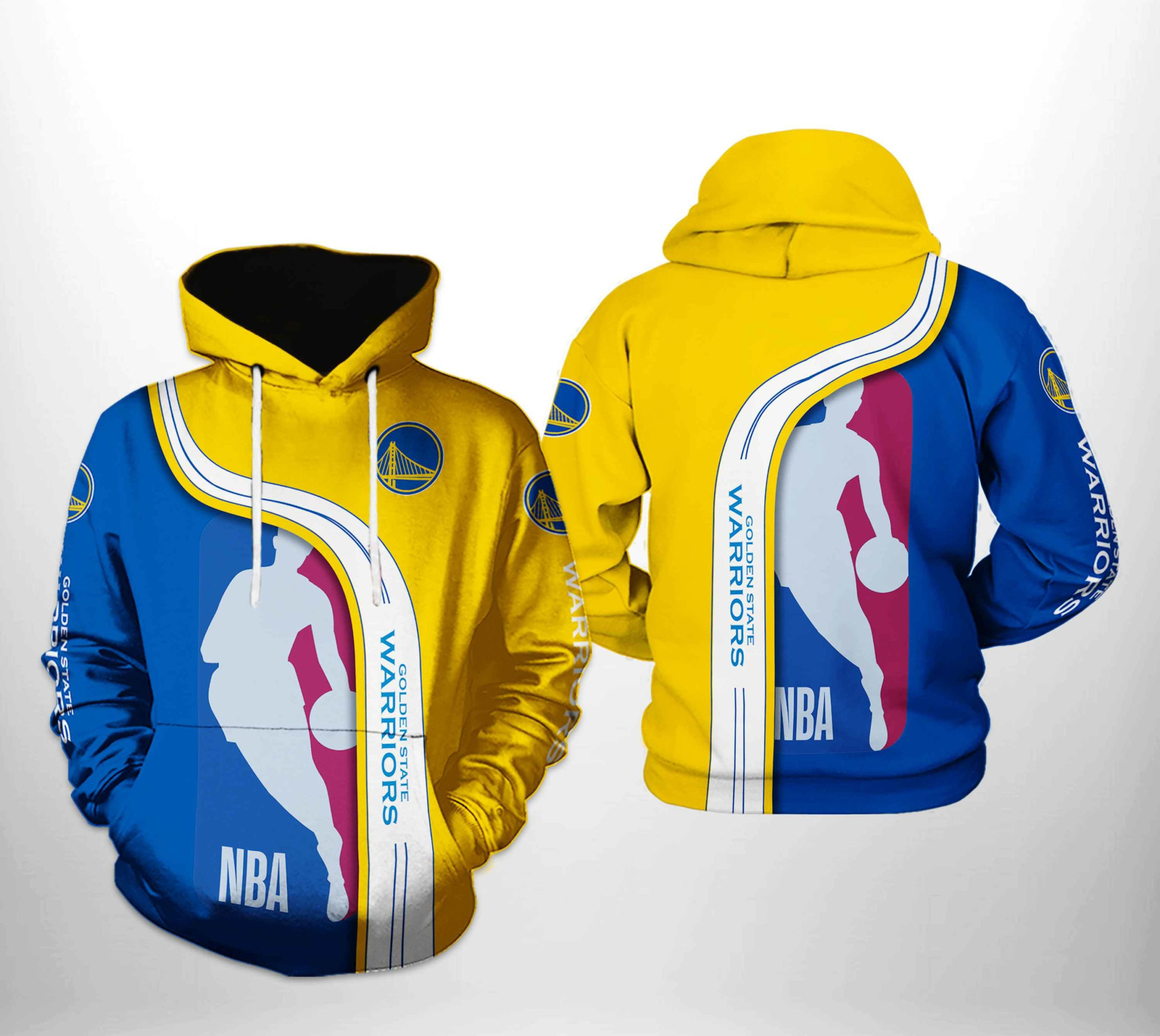 Golden State Warriors NBA Team 3D All Over Print Hoodie & Zip Hoodie