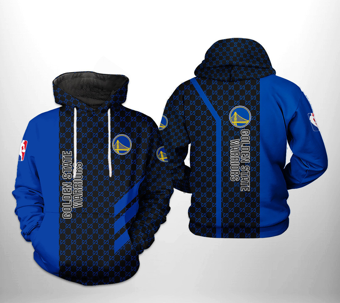 Golden State Warriors NBA Team Pattern Mix 3D All Over Print Hoodie & Zip Hoodie