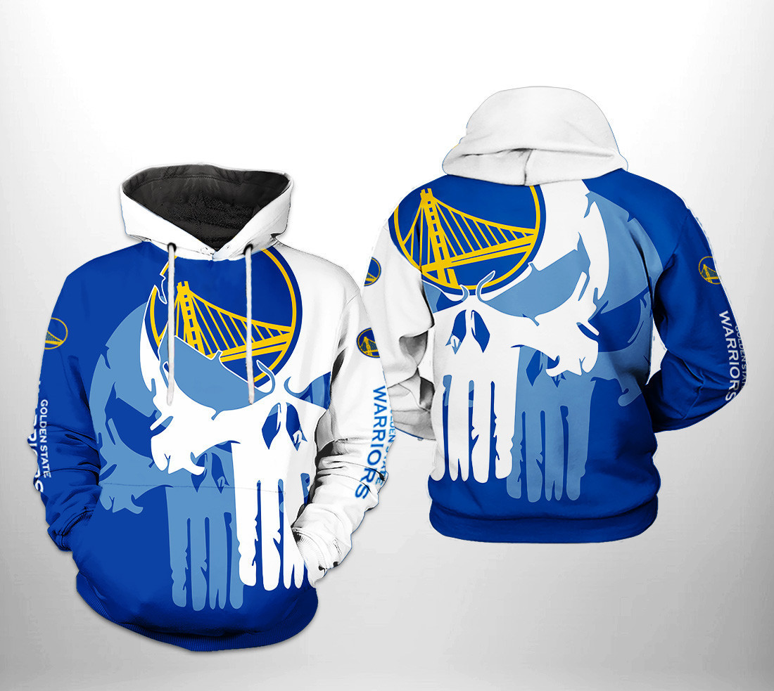 Golden State Warriors NBA Team Skull 3D All Over Print Hoodie & Zip Hoodie