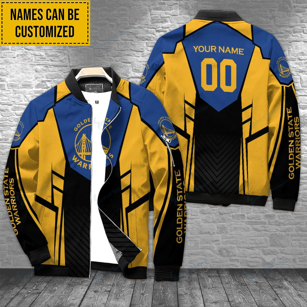 Golden State Warriors Personalized Bomber Jacket | NBA Team Jacket for Men & Women | Basketball Fan Gift