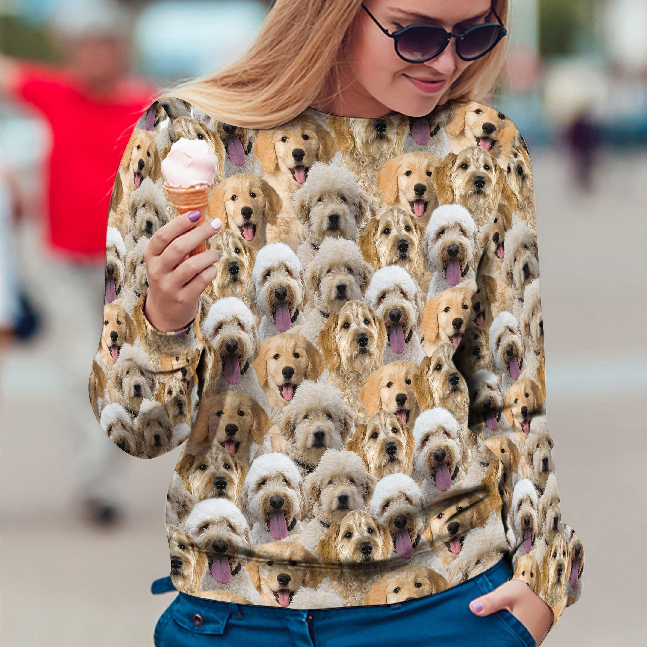 Goldendoodle Awesome For Unisex Ugly Christmas Sweater, Perfect Holiday Gift