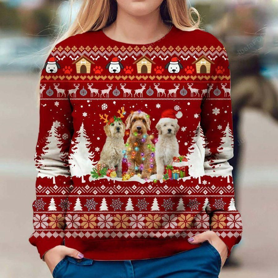Goldendoodle Dog Ugly Christmas Sweater, Perfect Holiday Gift