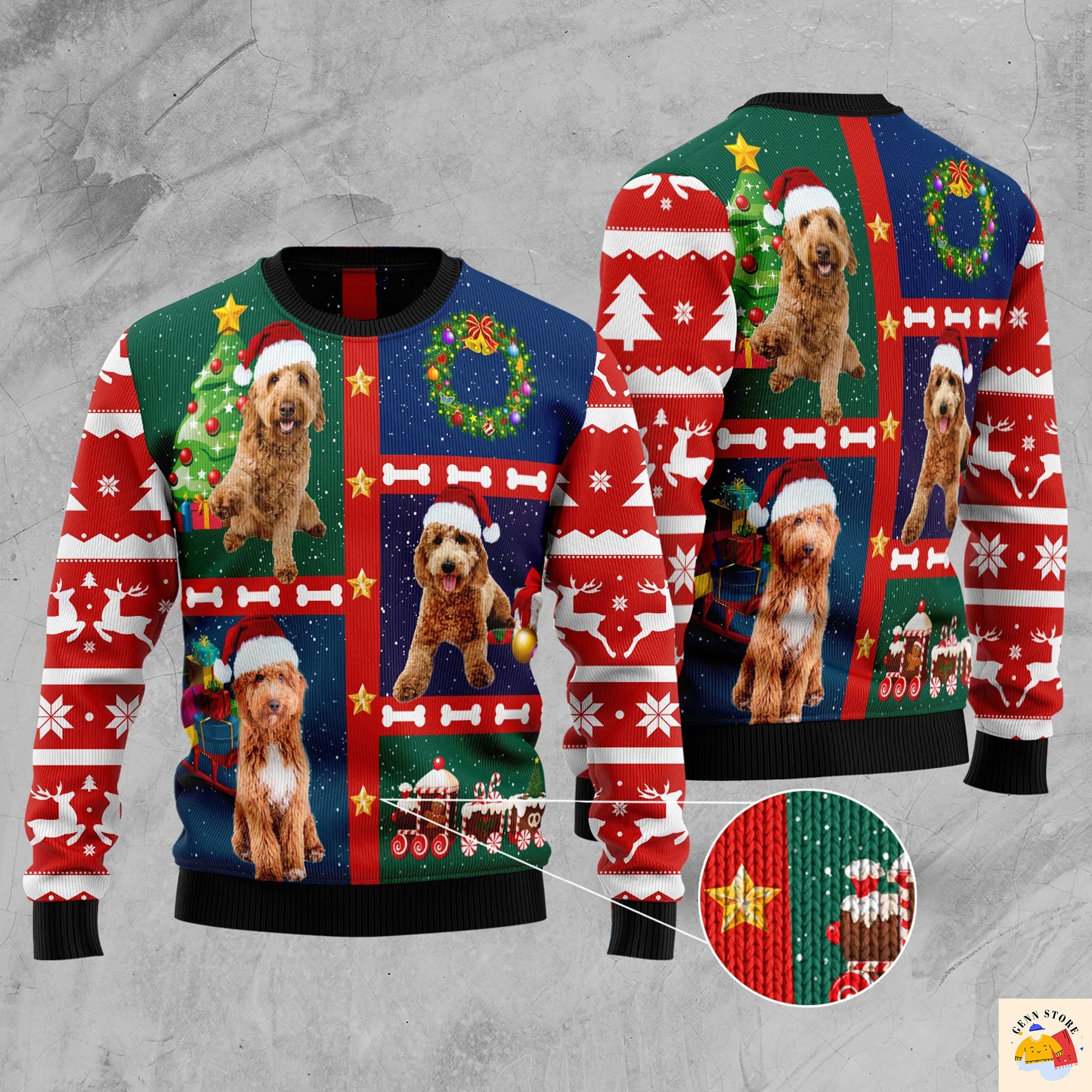 Goldendoodle Ugly Christmas Sweater