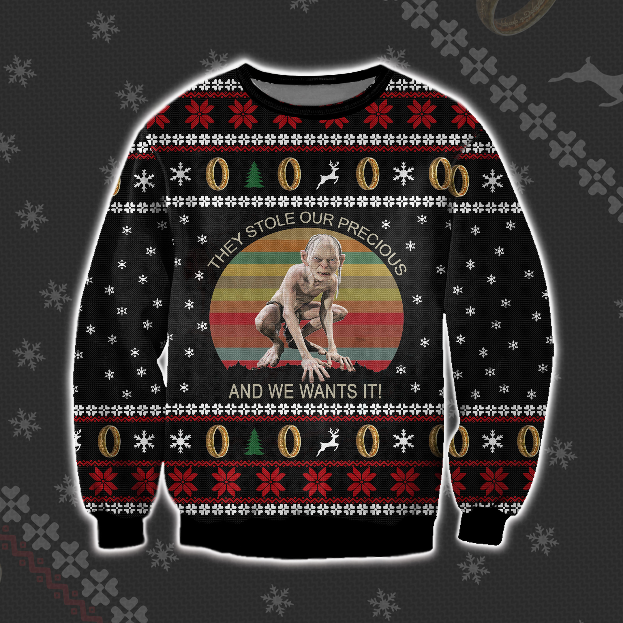 Gollum The Lord Of The Rings Ugly Christmas Sweater