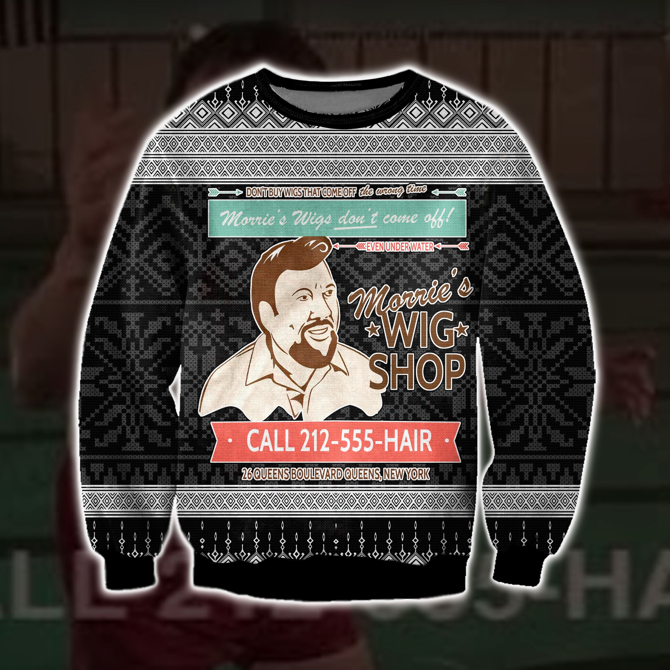Goodfellas Morrie'S Wig Shop 3D Print Ugly Christmas Sweater