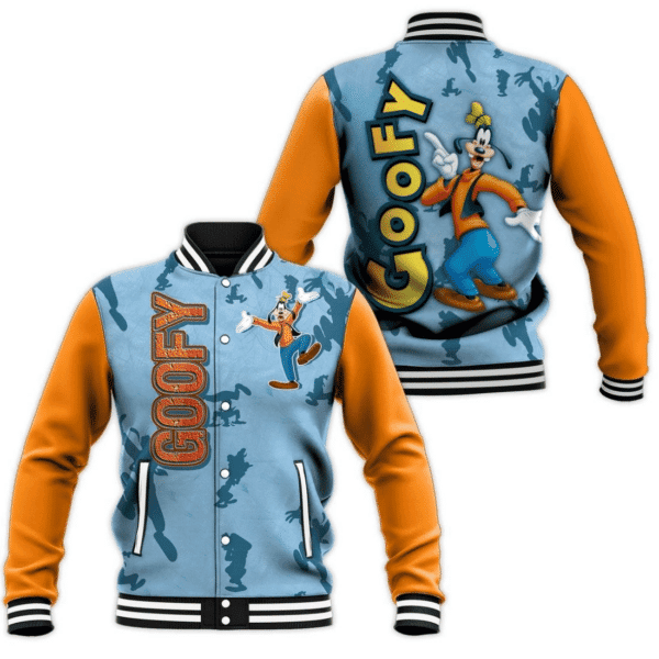 Goofy Dog Disney Cartoon Baseball Jacket for Men & Women | Cartoon Fan Gift