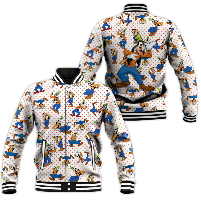 Goofy Fashion Baseball Jacket for Men & Women | Cartoon Fan Gift