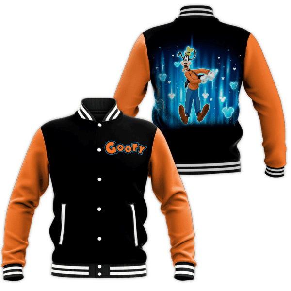 Goofy Mickey Comics Disney Cartoon Baseball Jacket for Men & Women | Cartoon Fan Gift