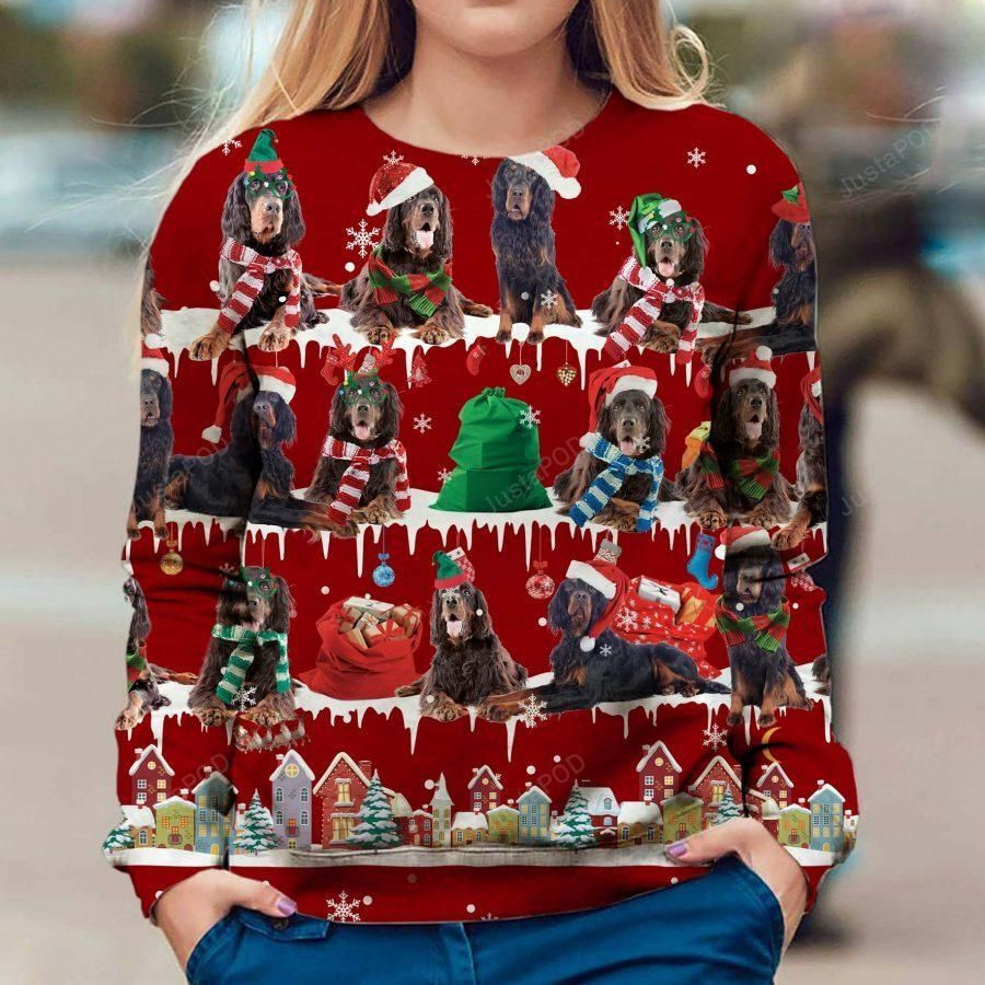 Gordon Setter Dog Ugly Christmas Sweater, Perfect Holiday Gift