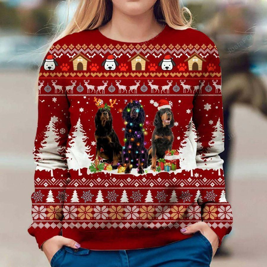 Gordon Setter Ugly Christmas Sweater, Perfect Holiday Gift