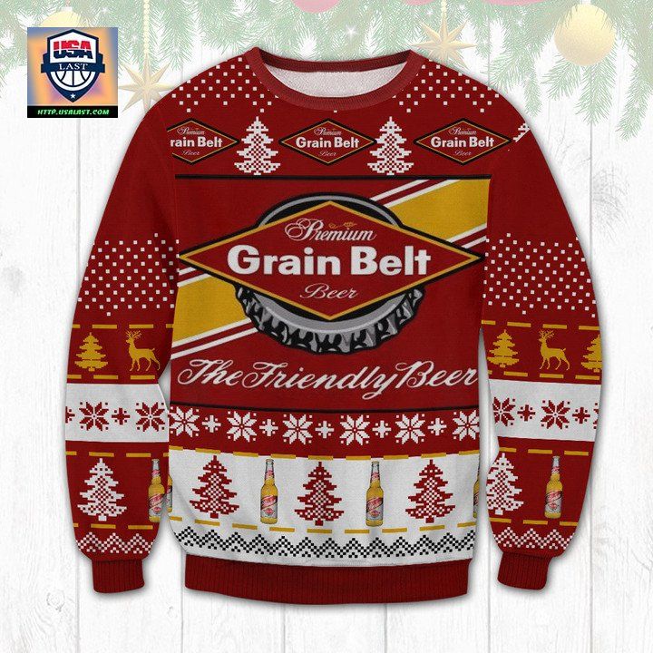 Grain Belt Beer Ugly Christmas Sweater