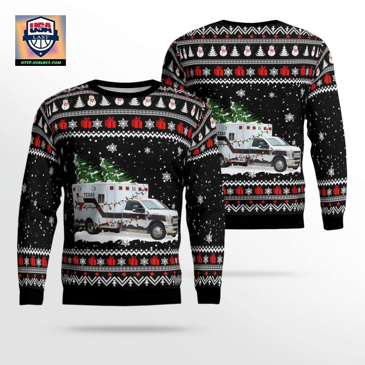 Granbury Texas Texas EMS Hawaiian Shirt Christmas Sweater 3D