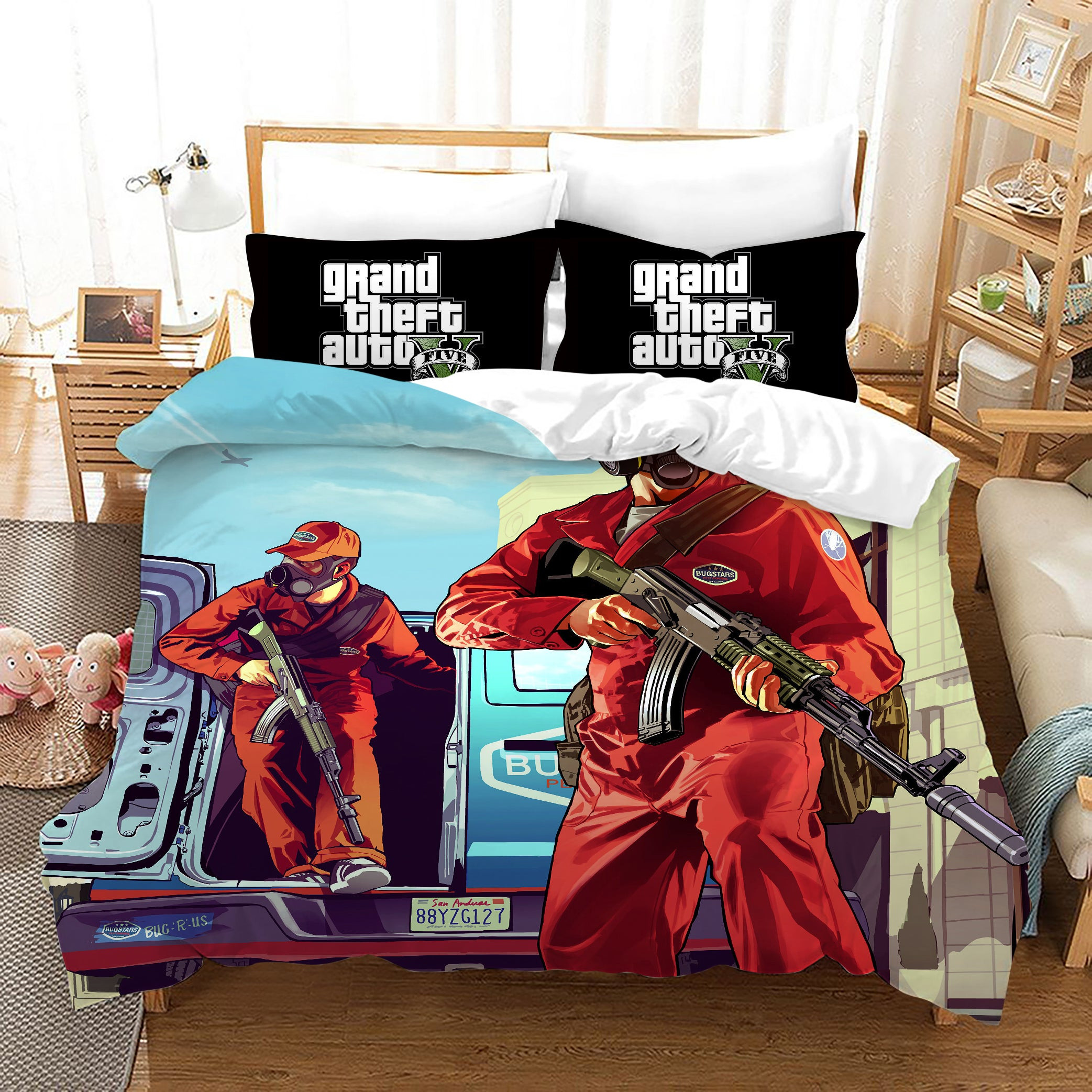 Grand Theft Auto Duvet Cover Quilt Cover Pillowcase Bedding Set Bed Linen Home Bedroom Decor