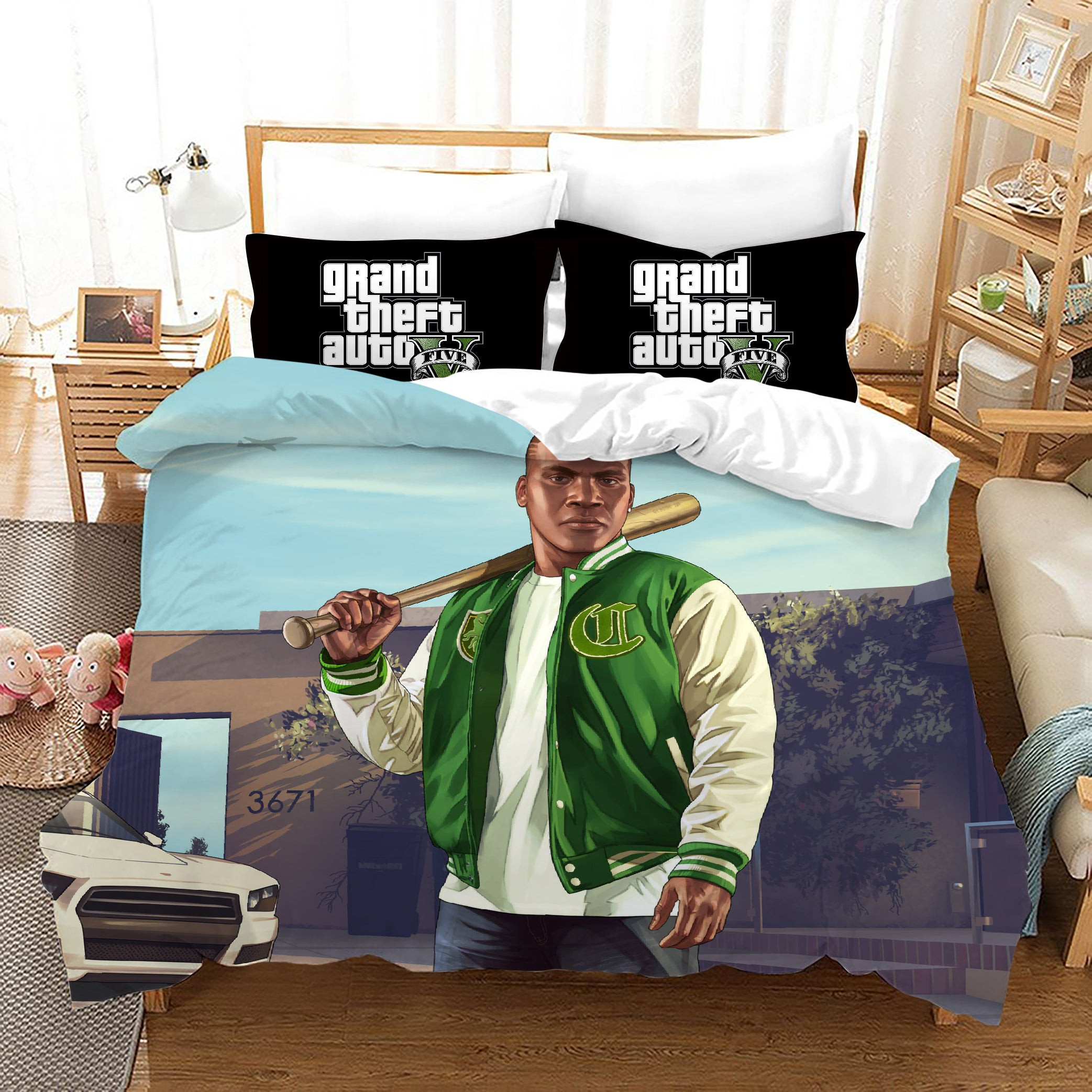 Grand Theft Auto Duvet Cover Quilt Cover Pillowcase Bedding Set Bed Linen Home Bedroom Decor