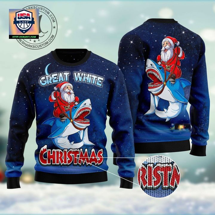 Great White Shark Unisex 3D Ugly Christmas Sweater