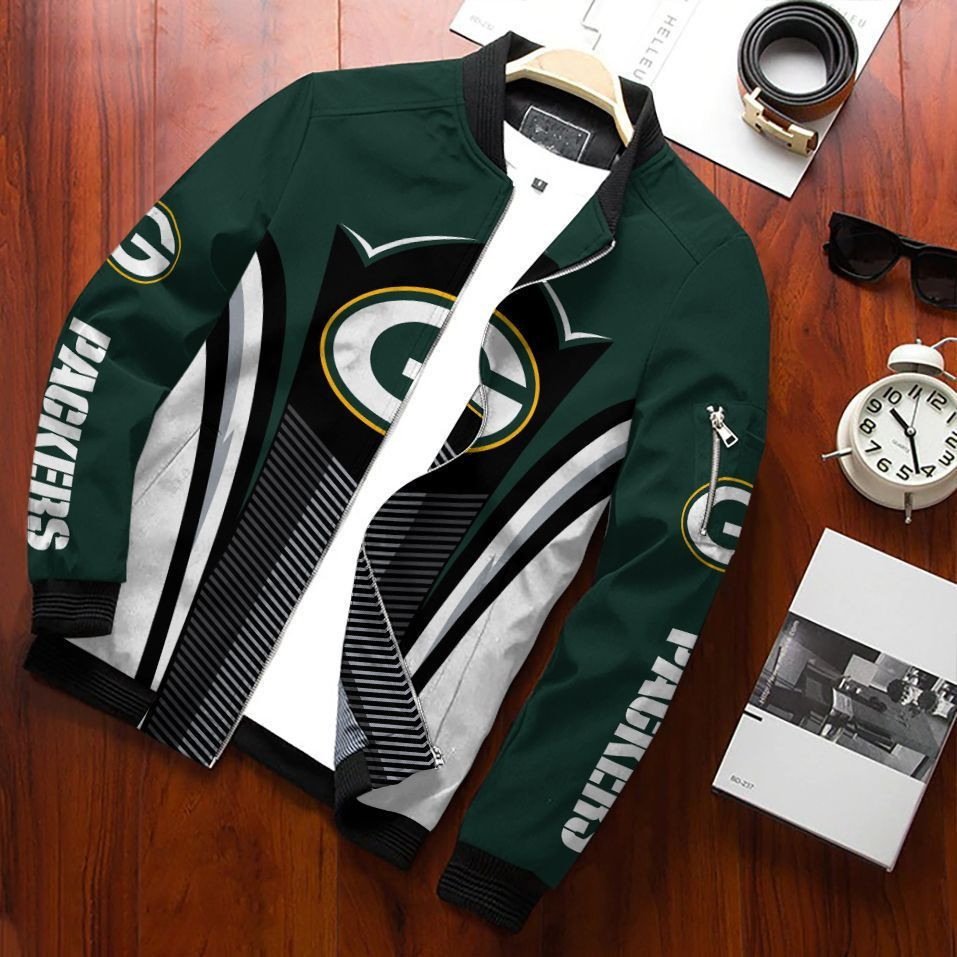Green Bay Packers Bomber Jacket | NFL Team Jacket for Men & Women | Football Fan Gift