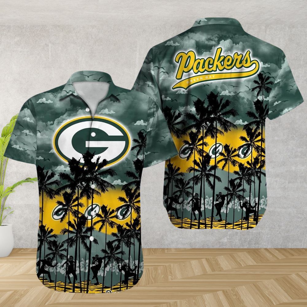 Green Bay Packers Island Breeze Sunset Aloha Hawaiian Shirt for Men & Women