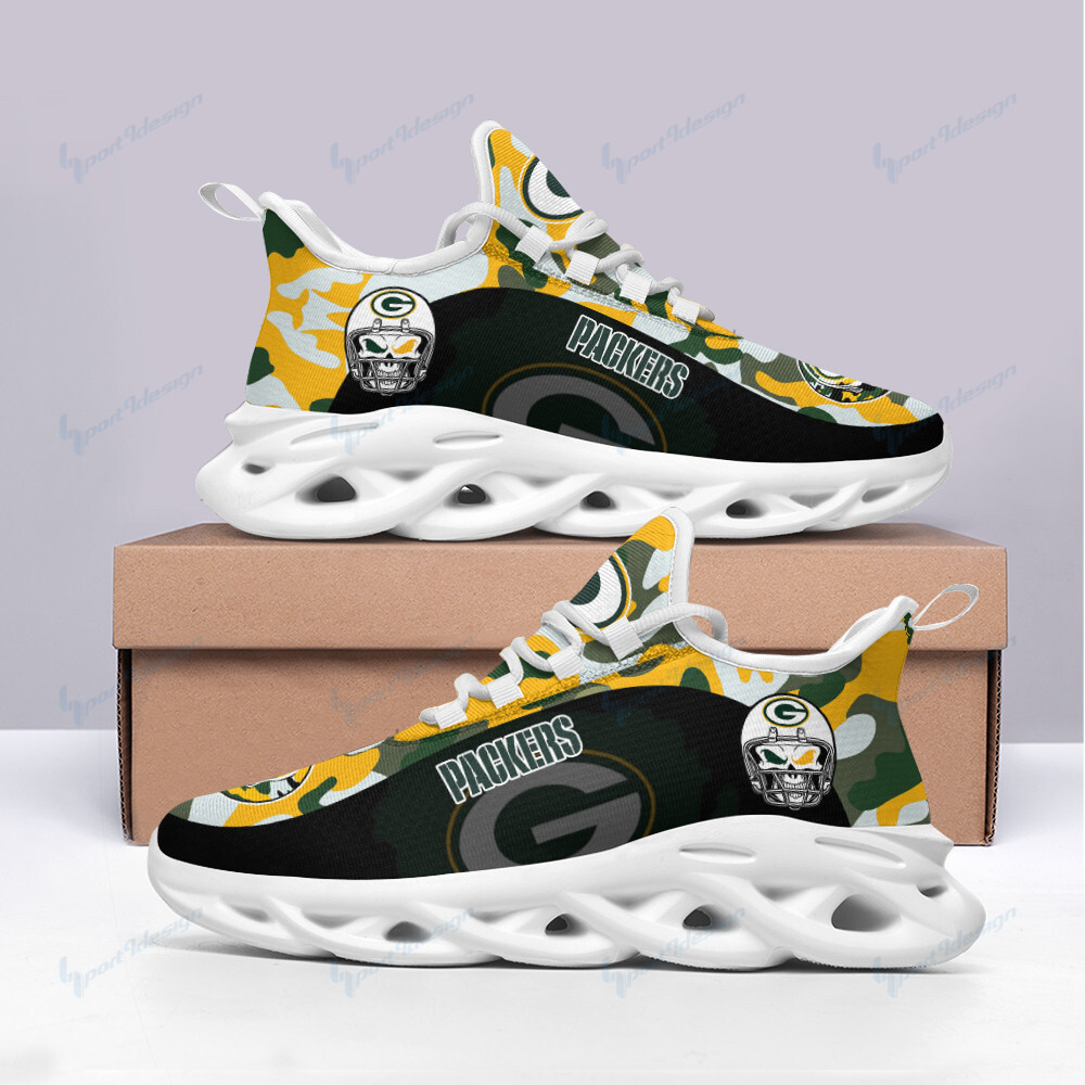 Green Bay Packers Max Soul Shoes Sneakers for Men And Women – NFL Football Fan Shoes, Team Sneakers