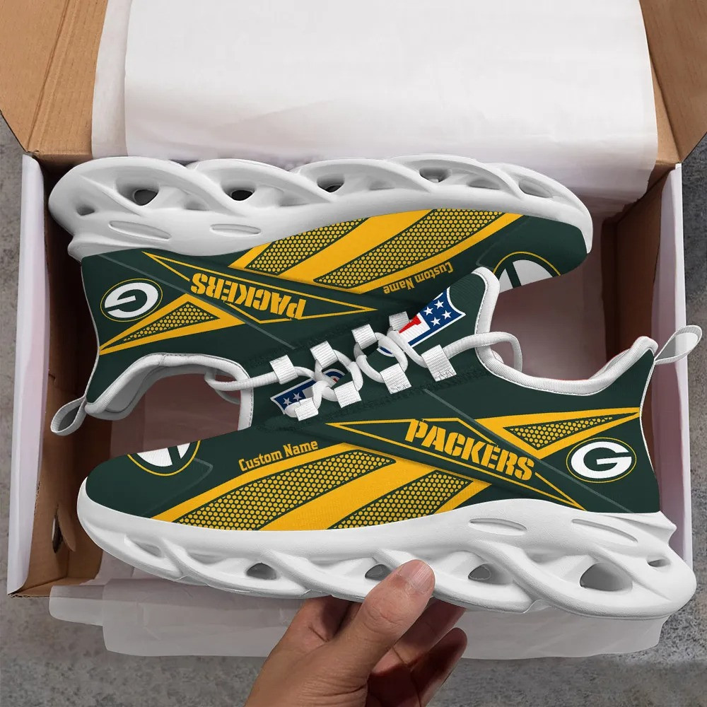 Green Bay Packers Max Soul Shoes Sneakers for Men And Women – NFL Football Fan Shoes, Team Sneakers