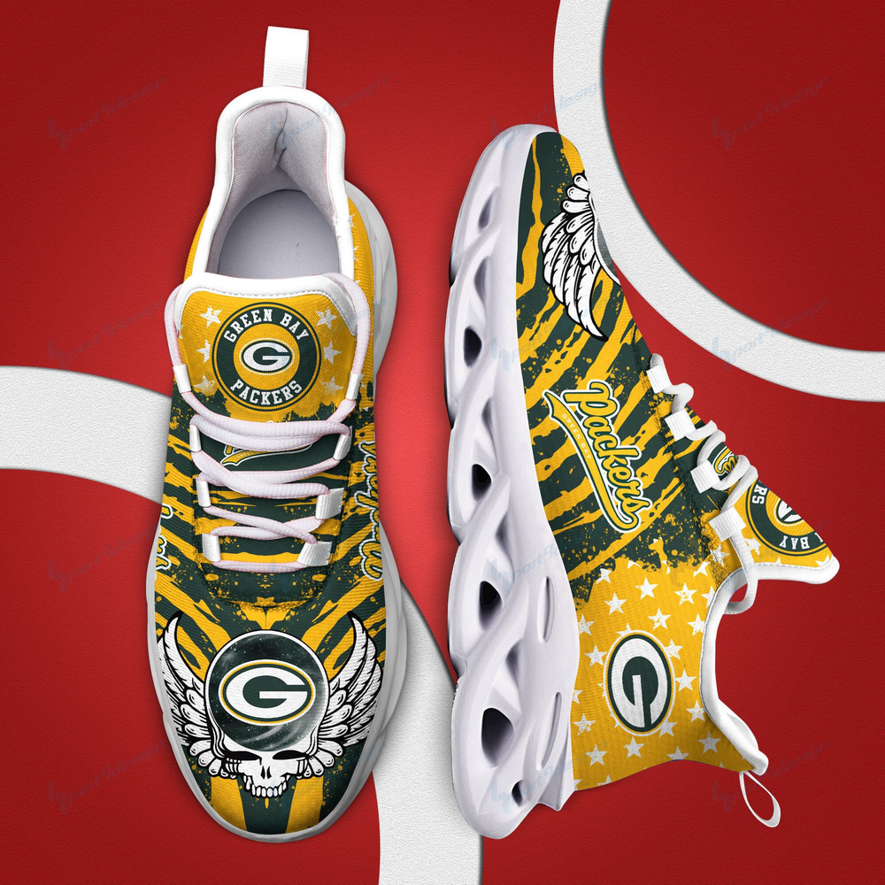Green Bay Packers Max Soul Shoes Sneakers for Men And Women – NFL Football Fan Shoes, Team Sneakers